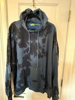 Aviator Nation Men's Navy and Black Tie-Dye Hoodie - NWOT